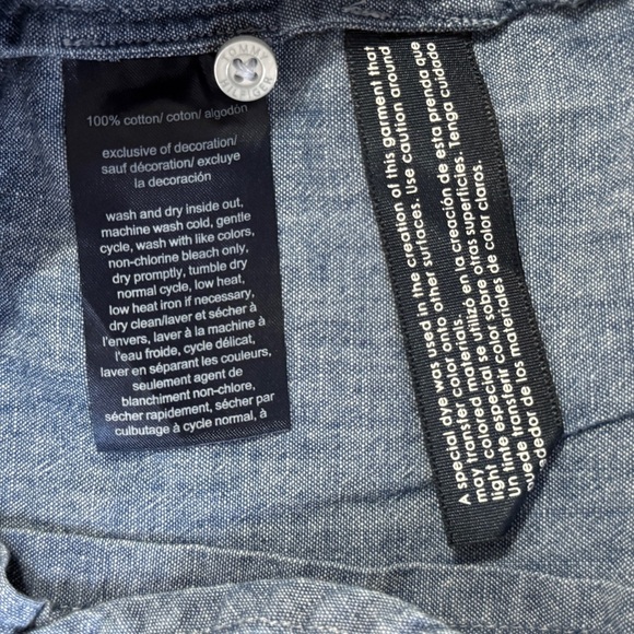 Tommy Hilfiger Blue Denim  Sleeveless Button up Blouse - Picture 7 of 7